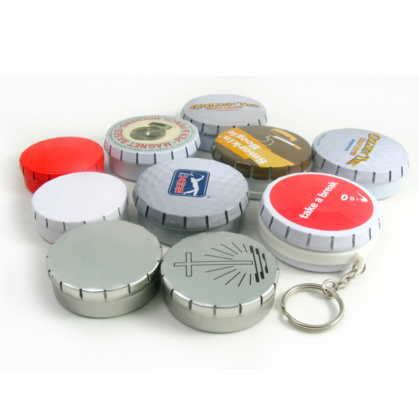 small round click clack mint tin box